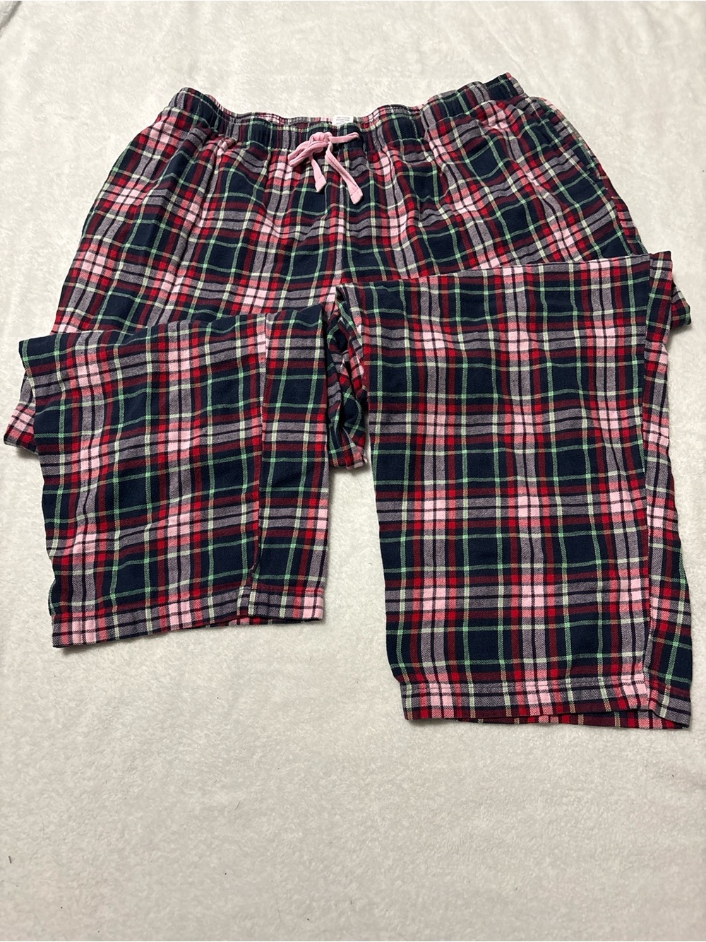 Women's Plaid Flannel Pajama Pants - Pink & Navy